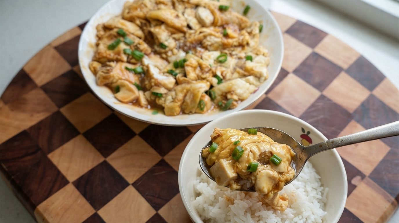 Soft Tofu with Wrapped Eggs