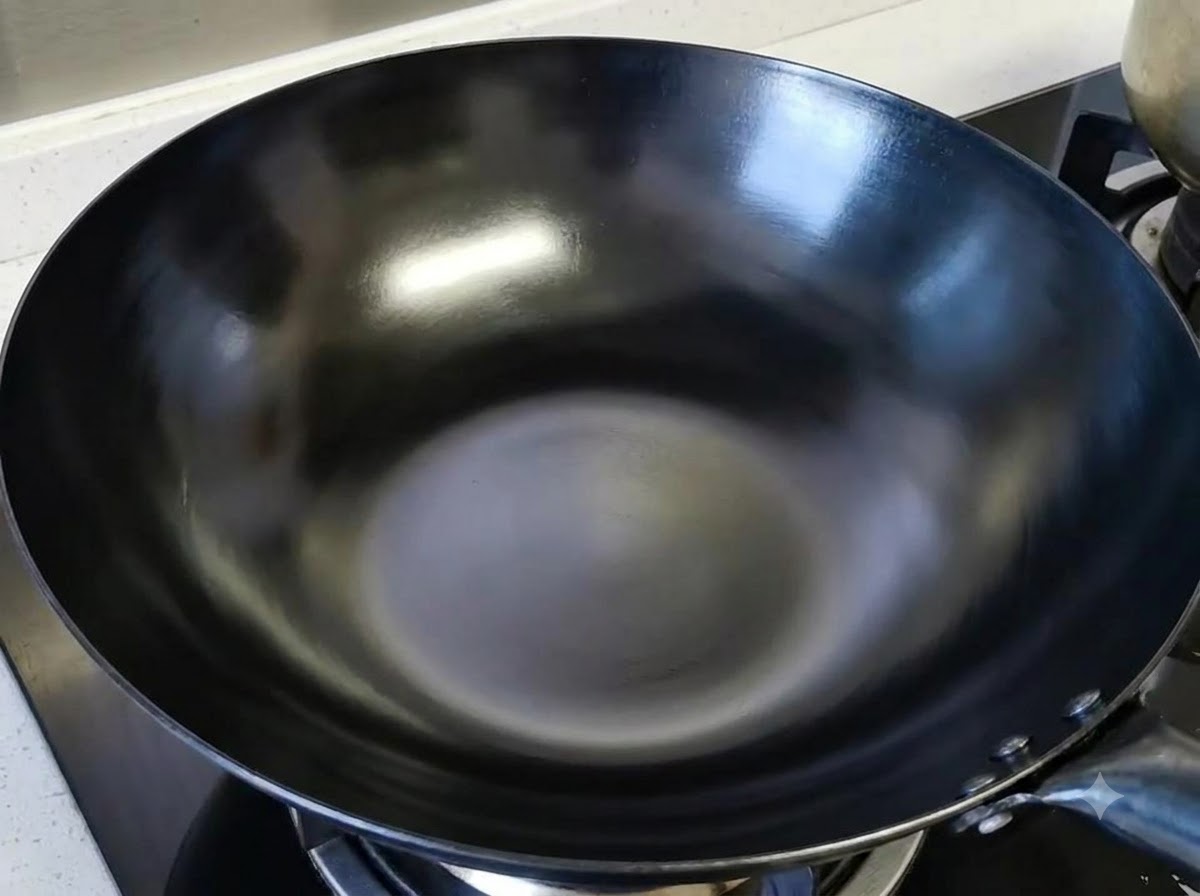 Cooking wine and white liquor heating in a wok.