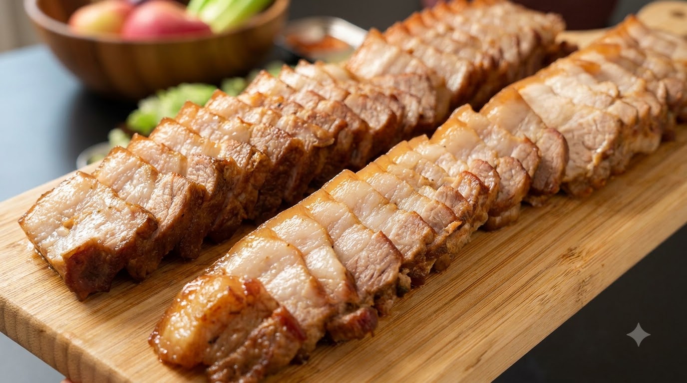 Korean Water-Free Bossam (Boiled Pork Belly)