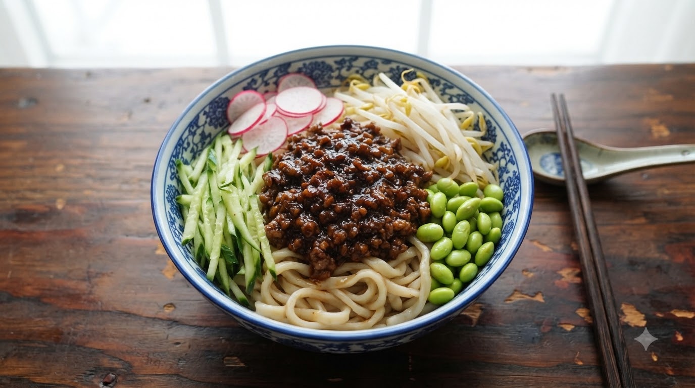 Authentic Old Beijing Fried Sauce Noodles (Zhajiangmian)
