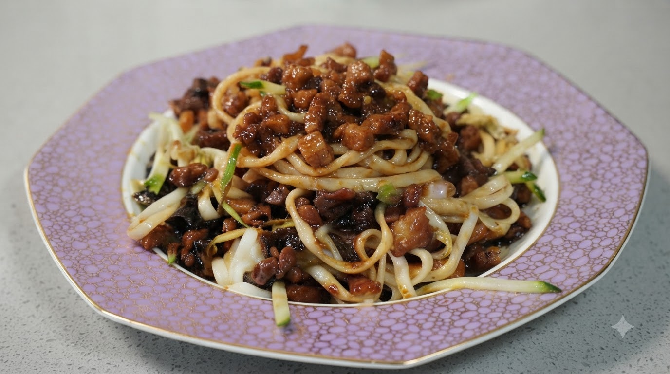 Authentic Zha Jiang Mian (Fried Sauce Noodles)