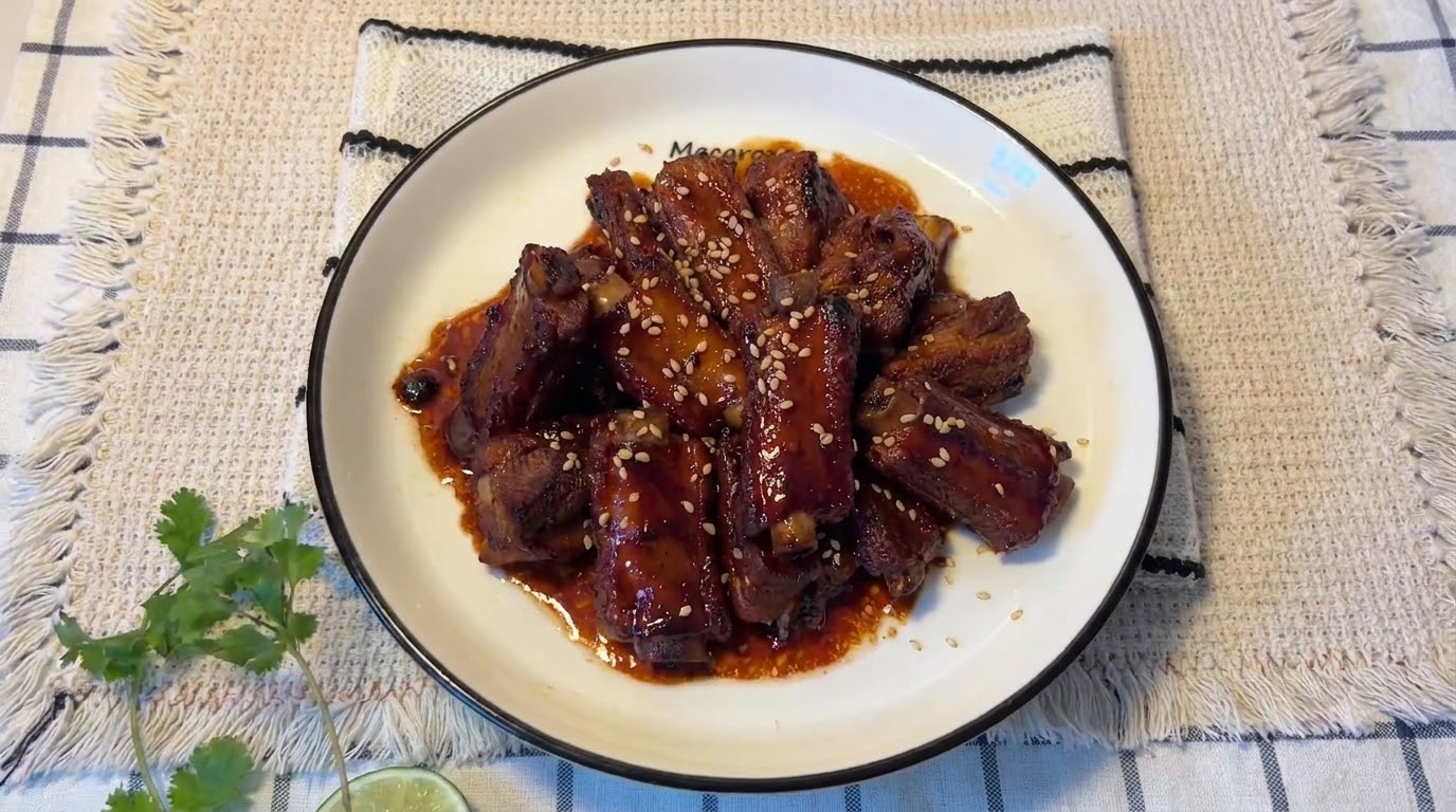 Sticky Honey Glazed Pork Ribs