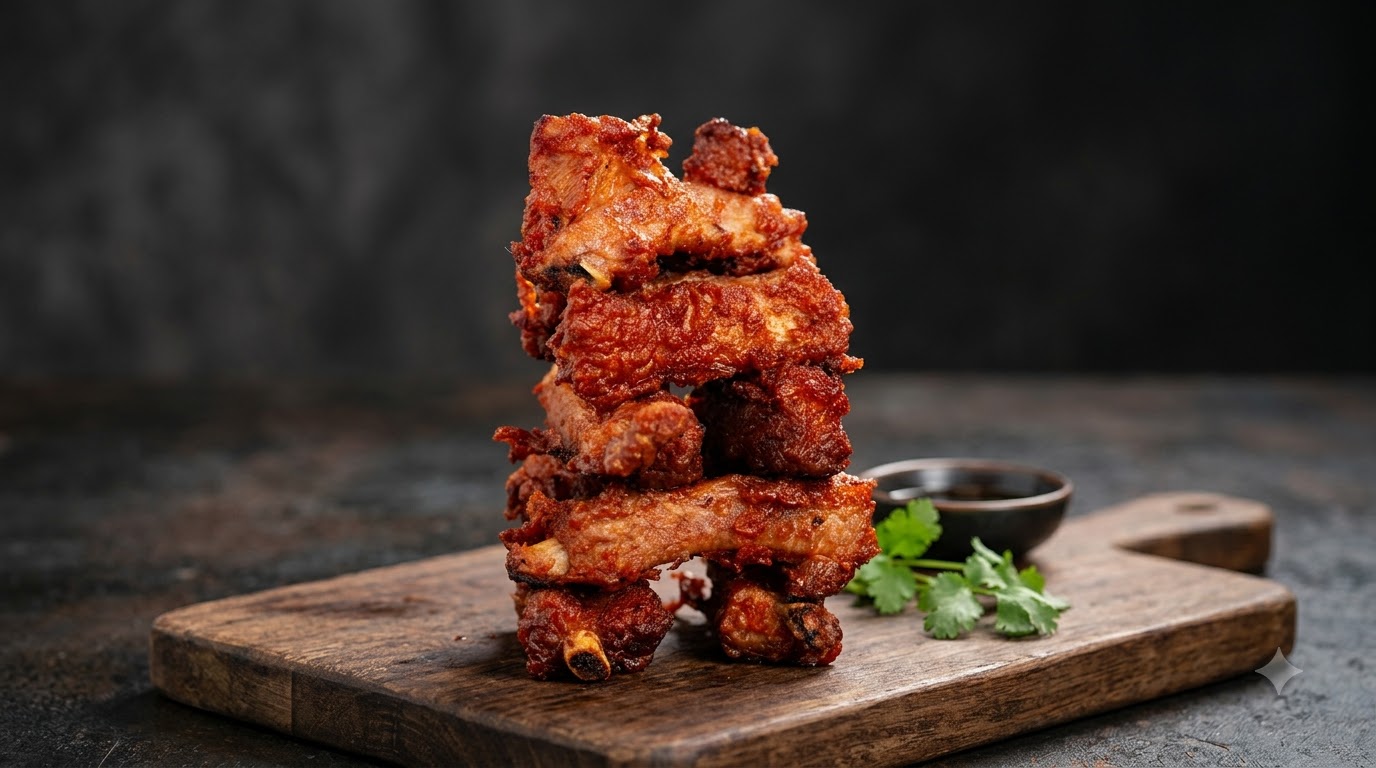 Fermented Red Bean Curd Fried Pork Ribs