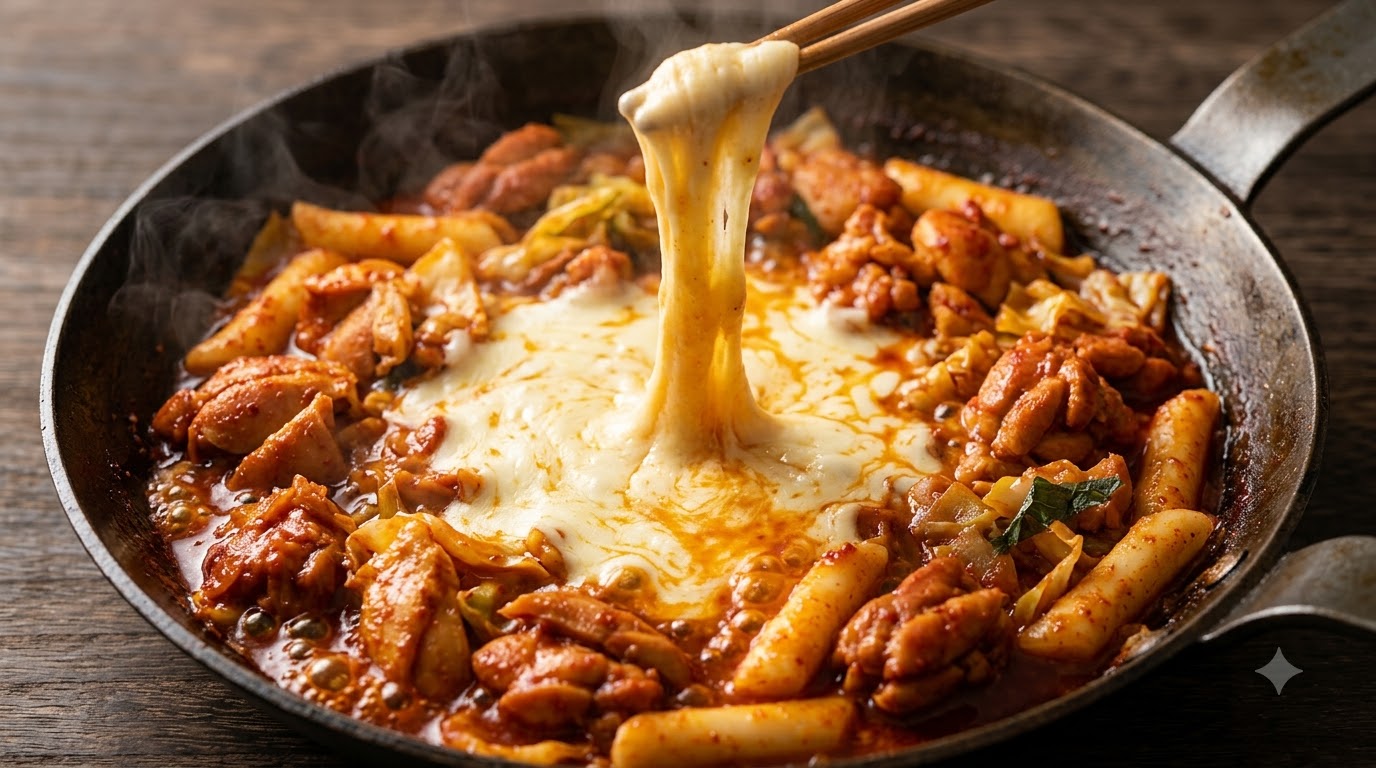 Classic Chuncheon Dak-galbi with Melted Cheese