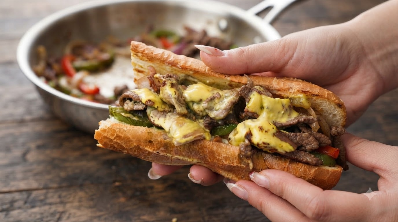 Classic Philly Cheesesteak Sandwich