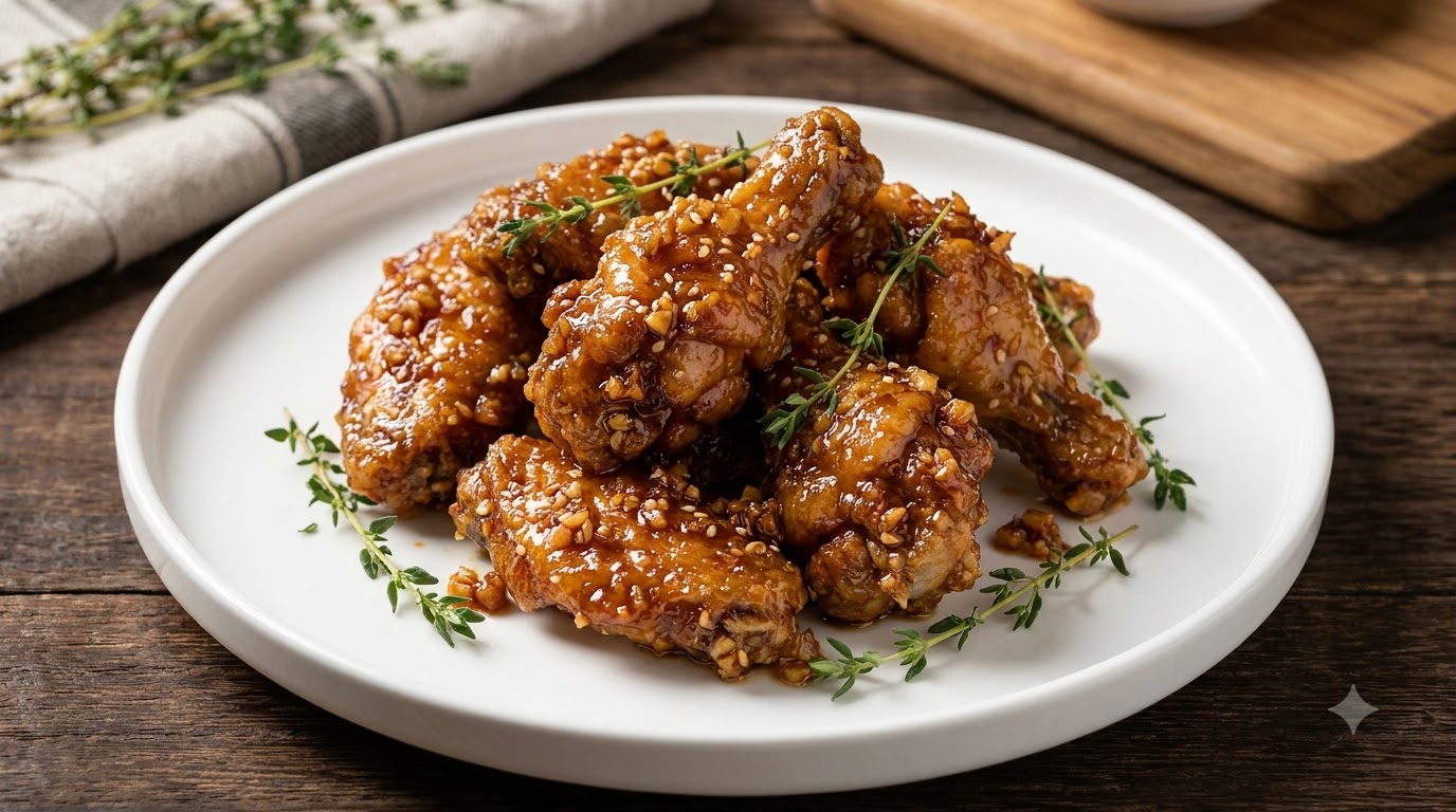 Korean Garlic Honey Fried Chicken