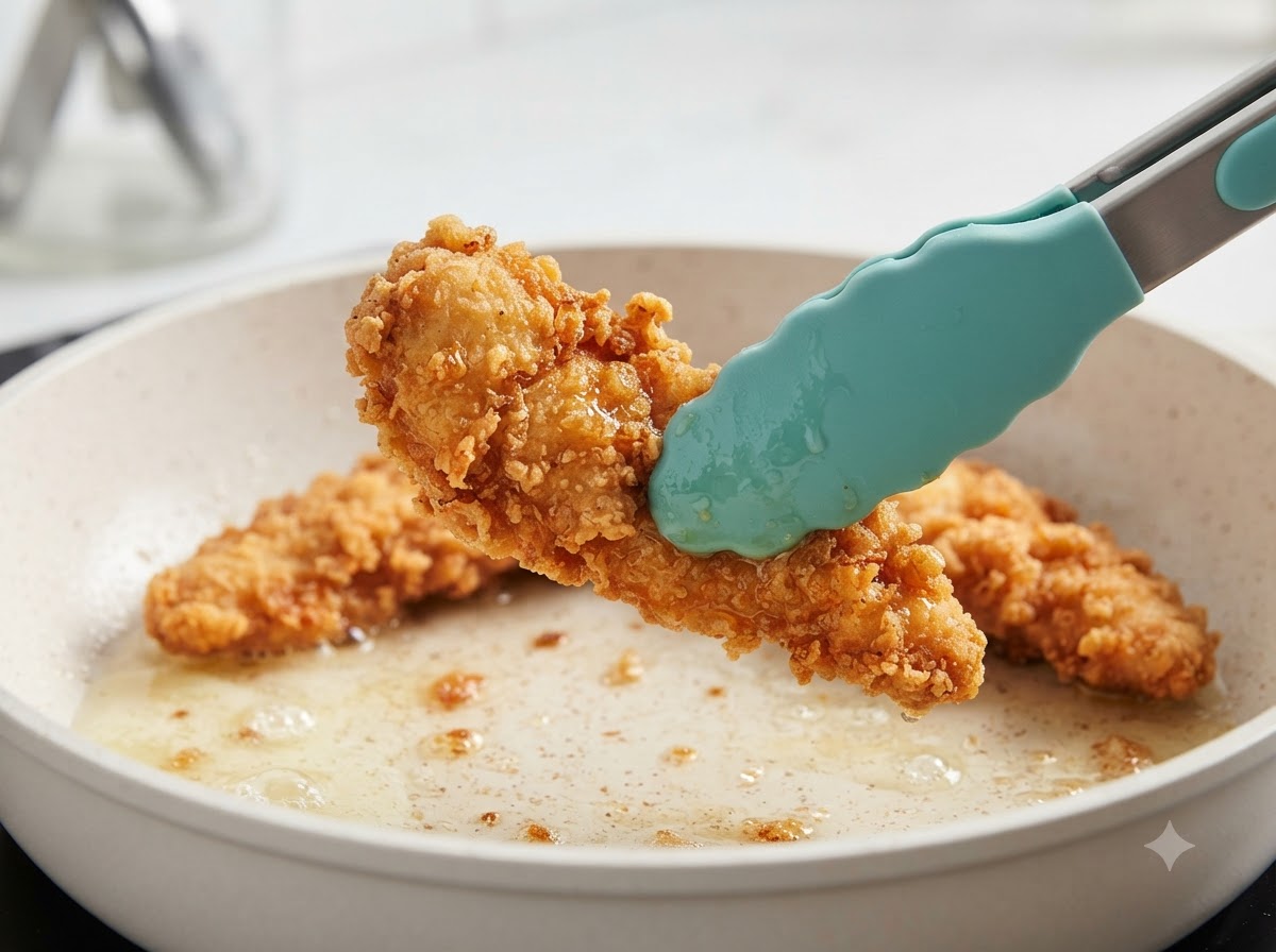 A pat of yellow butter melting in a hot pan over a gentle flame.